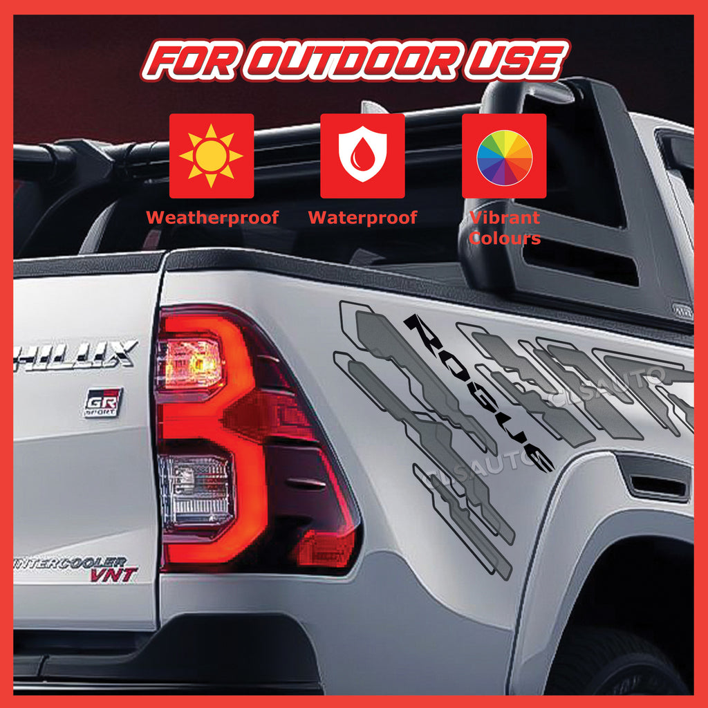 Toyota Hilux Side Body Lining Sticker – Replacement Decal (Design 13)