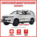 Toyota Fortuner Side Body Lining Sticker – Replacement Decal (Design 6)