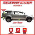 Toyota Hilux Side Body Lining Sticker – Replacement Decal (Design 2)