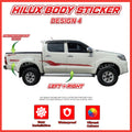 Toyota Hilux Side Body Lining Sticker – Replacement Decal (Design 4)