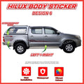 Toyota Hilux Side Body Lining Sticker – Replacement Decal (Design 6)