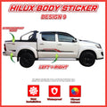 Toyota Hilux Side Body Lining Sticker – Replacement Decal (Design 9)