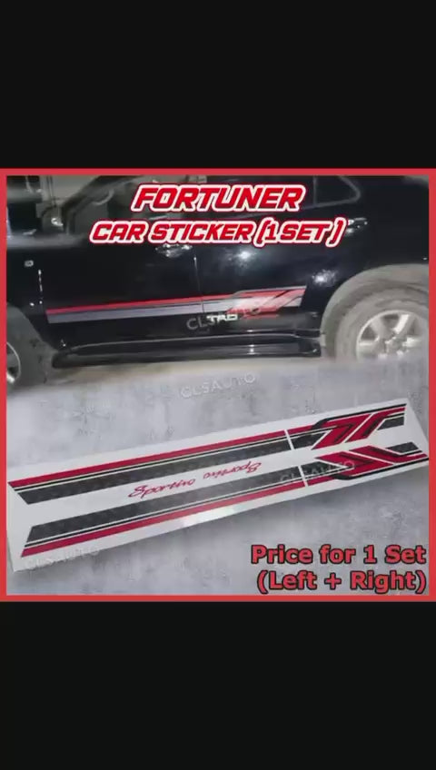 Toyota Fortuner Side Body Lining Sticker – Replacement Decal (Design 3)